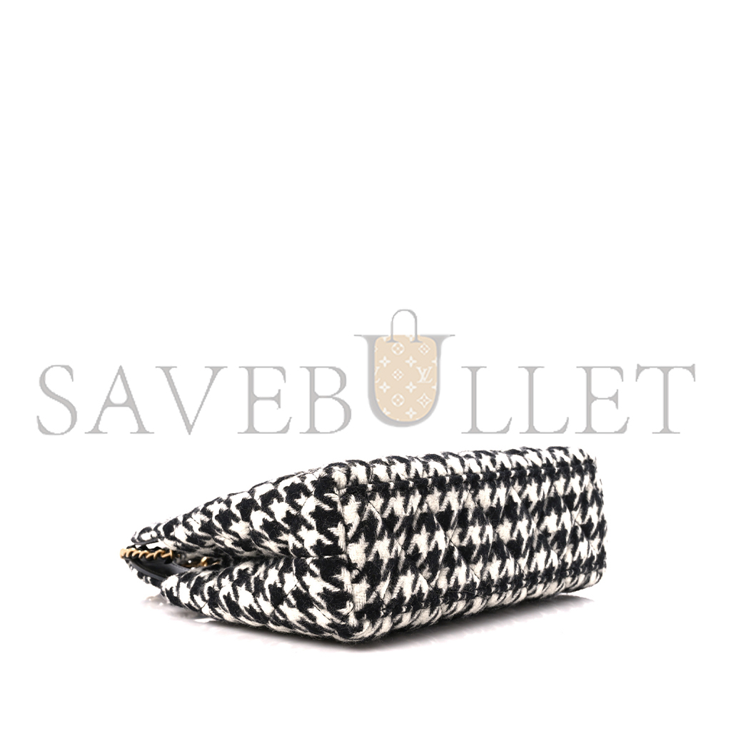 CHANEL MASTER TWEED HOUNDSTOOTH QUILTED NANO KELLY SHOPPER (19*13*7cm) 